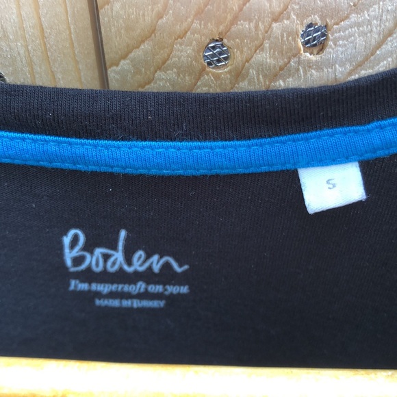 Boden basic black long sleeve tee size S - Picture 3 of 6